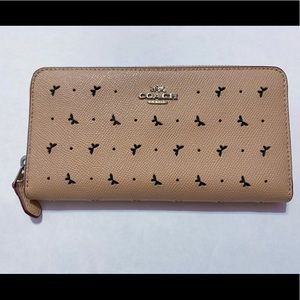 NEW Coach Perforated Butterfly Leather Wallet